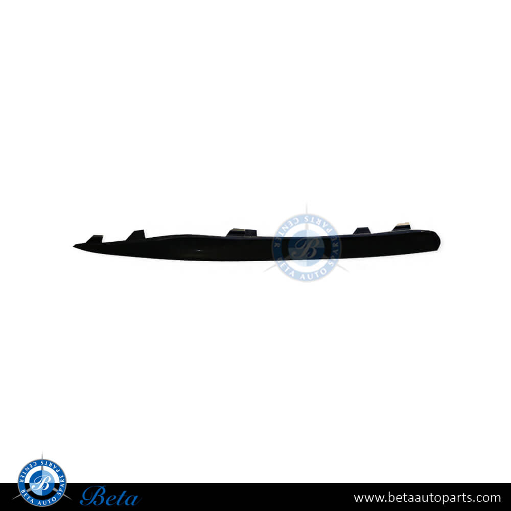 Left Side Fog Lamp Cover Lower Moulding - Black for Porsche Panamera 2010-2013 models, Part Number 97050557500 Left Side Fog Lamp Cover Lower Moulding - Black for Porsche Panamera 2010-2013 models, Part Number 97050557500